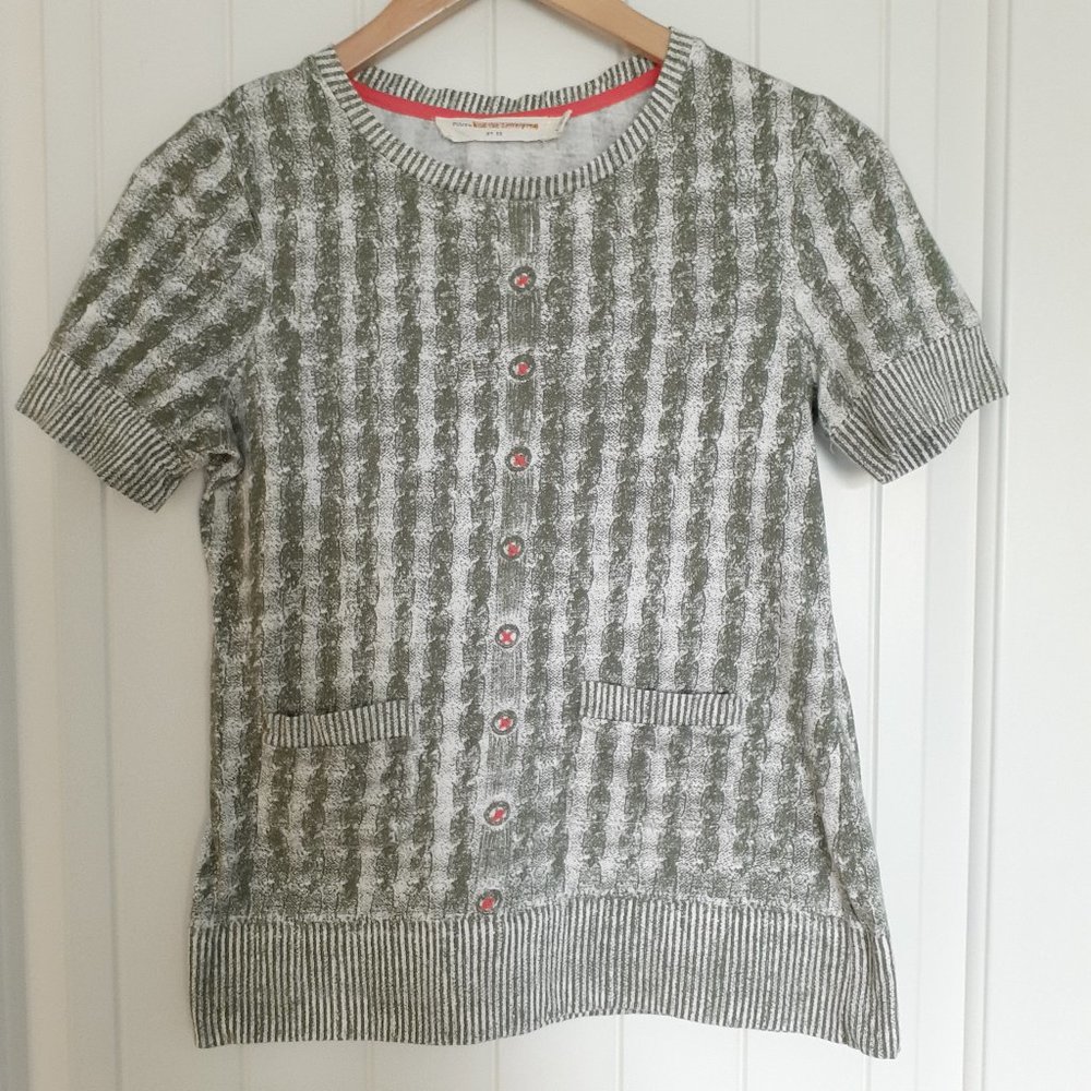 Pilcro Contrary to Winter Short Sleeve Crew Neck Tee Green Size XS